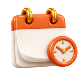 Kalender met klok