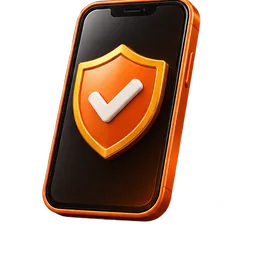 Smartphone met schild